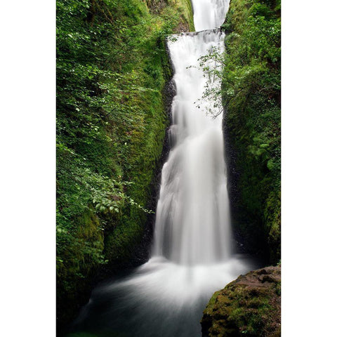 Bridal Veil Falls Black Modern Wood Framed Art Print by Mossholder, Tim