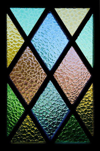 Back Door Window Black Ornate Wood Framed Art Print with Double Matting by Mossholder, Tim