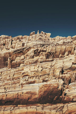 Rock Formations White Modern Wood Framed Art Print with Double Matting by Mossholder, Tim