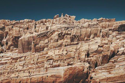 Rock Formations White Modern Wood Framed Art Print with Double Matting by Mossholder, Tim