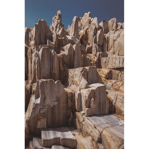 Rock Formations White Modern Wood Framed Art Print by Mossholder, Tim