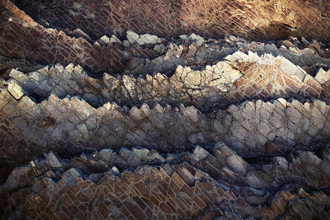 Rock Formations White Modern Wood Framed Art Print with Double Matting by Mossholder, Tim