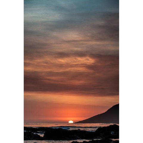 Orange Sunset Gold Ornate Wood Framed Art Print with Double Matting by Mossholder, Tim