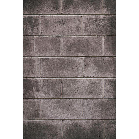 Concrete Block Wall White Modern Wood Framed Art Print by Mossholder, Tim