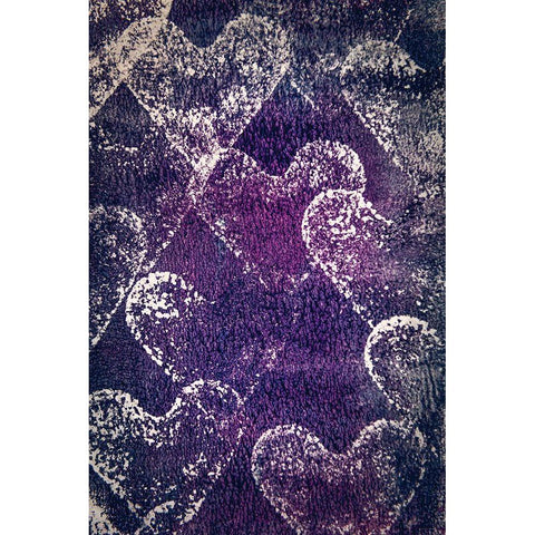 Painted Hearts Black Modern Wood Framed Art Print by Mossholder, Tim