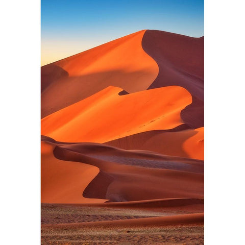 Sossusvlei White Modern Wood Framed Art Print by Zheng, Michael