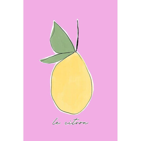 Le Citron White Modern Wood Framed Art Print by Sawall, Anastasia