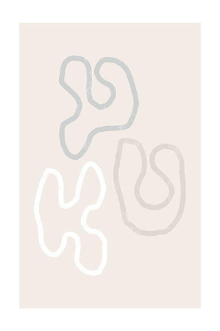 I love Curves White Modern Wood Framed Art Print with Double Matting by Sawall, Anastasia