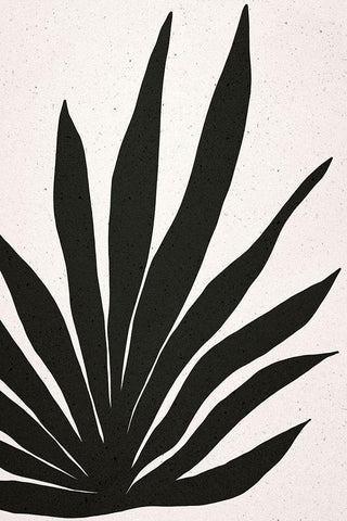 Textured Leaf Black Ornate Wood Framed Art Print with Double Matting by Sawall, Anastasia