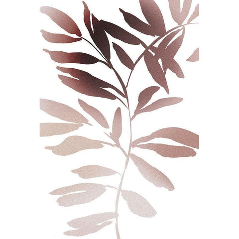 Lovely Leaves Black Modern Wood Framed Art Print with Double Matting by Sawall, Anastasia