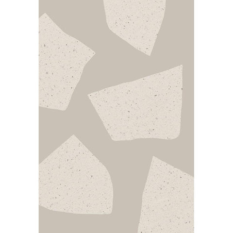 Big Terrazzo White Modern Wood Framed Art Print by Sawall, Anastasia