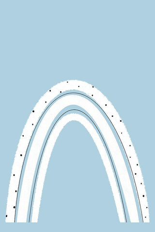 Black and White Rainbow Black Ornate Wood Framed Art Print with Double Matting by Sawall, Anastasia