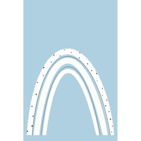 Black and White Rainbow Black Modern Wood Framed Art Print by Sawall, Anastasia