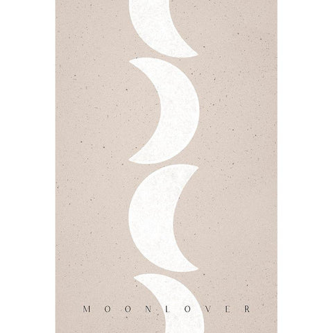 Moonlover White Modern Wood Framed Art Print by Sawall, Anastasia