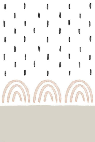 Rain on Rainbows White Modern Wood Framed Art Print with Double Matting by Sawall, Anastasia