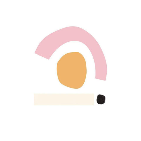 Happy Shapes Black Modern Wood Framed Art Print with Double Matting by Sawall, Anastasia