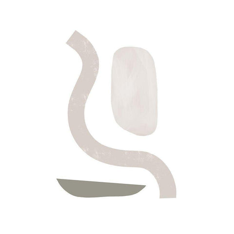 Shapes in Harmony White Modern Wood Framed Art Print by Sawall, Anastasia