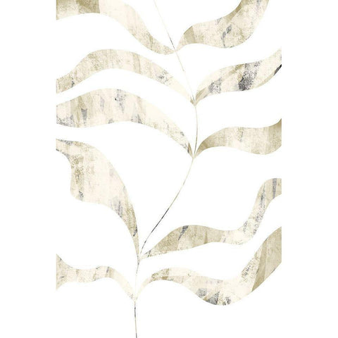 Textured Leaves Black Modern Wood Framed Art Print by Sawall, Anastasia