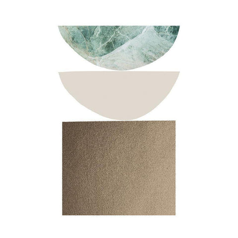 Textured Shapes White Modern Wood Framed Art Print by Sawall, Anastasia