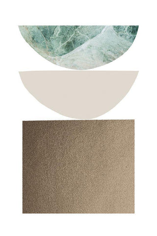 Textured Shapes White Modern Wood Framed Art Print with Double Matting by Sawall, Anastasia