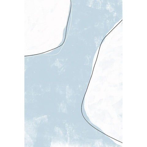 Abstracto Outlined White Modern Wood Framed Art Print by Sawall, Anastasia