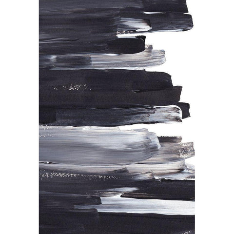 Wave after Wave Black Modern Wood Framed Art Print with Double Matting by Sawall, Anastasia