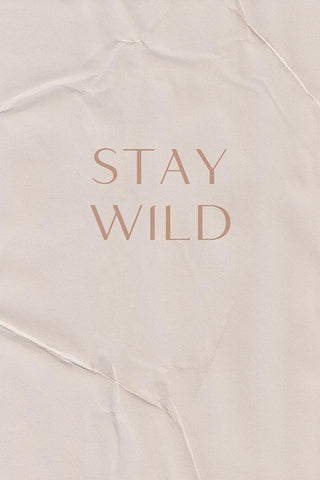 Stay Wild Black Ornate Wood Framed Art Print with Double Matting by Sawall, Anastasia