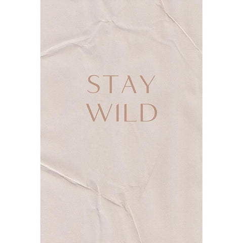 Stay Wild Black Modern Wood Framed Art Print with Double Matting by Sawall, Anastasia