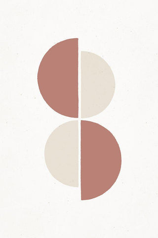 Rust and Sand - Duo White Modern Wood Framed Art Print with Double Matting by Sawall, Anastasia