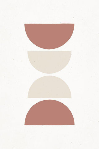 Rust and Sand - Lungo White Modern Wood Framed Art Print with Double Matting by Sawall, Anastasia