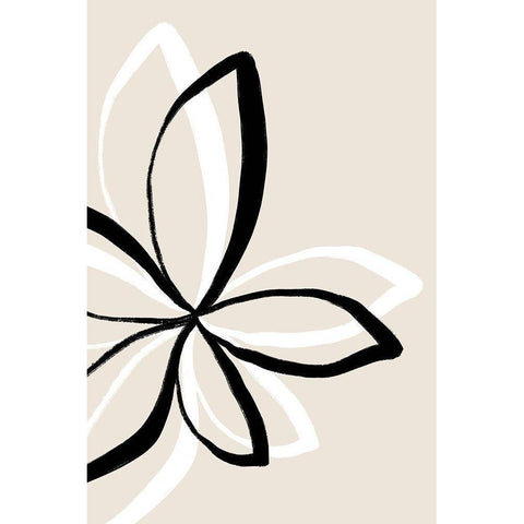 Abstract Flowers White Modern Wood Framed Art Print by Sawall, Anastasia