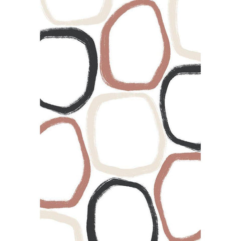 Three Stones - All Over Black Modern Wood Framed Art Print with Double Matting by Sawall, Anastasia