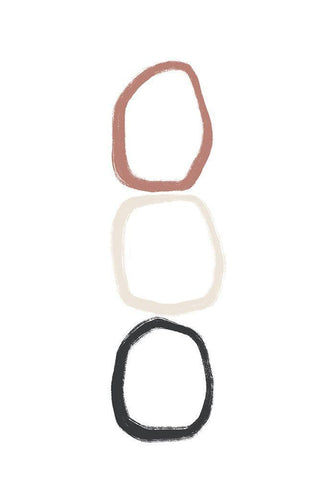 Three Stones - On Top White Modern Wood Framed Art Print with Double Matting by Sawall, Anastasia