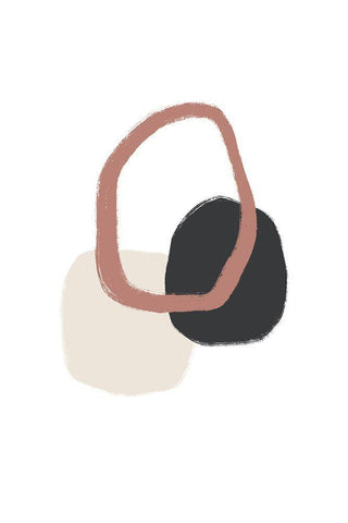 Three Stones - Together Black Ornate Wood Framed Art Print with Double Matting by Sawall, Anastasia