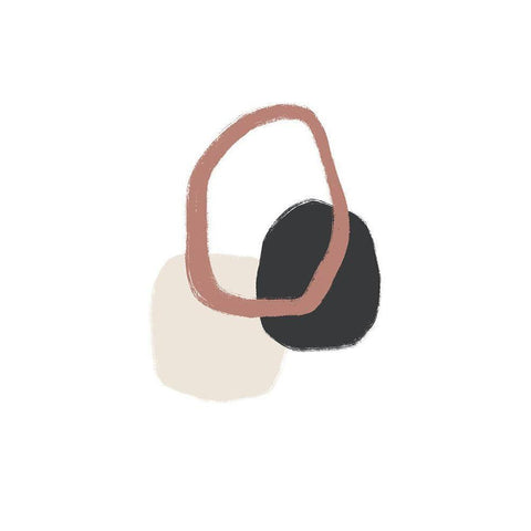 Three Stones - Together White Modern Wood Framed Art Print by Sawall, Anastasia