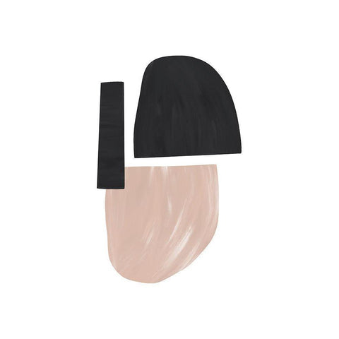 Black and Nude Abstract Shapes Gold Ornate Wood Framed Art Print with Double Matting by Sawall, Anastasia