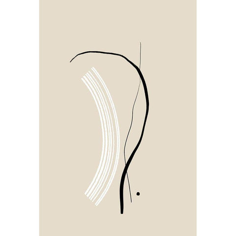 Composition of Lines - The First Gold Ornate Wood Framed Art Print with Double Matting by Sawall, Anastasia