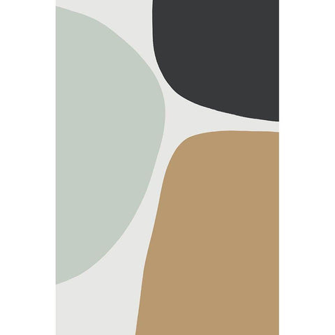 Natural Trio Black Modern Wood Framed Art Print by Sawall, Anastasia