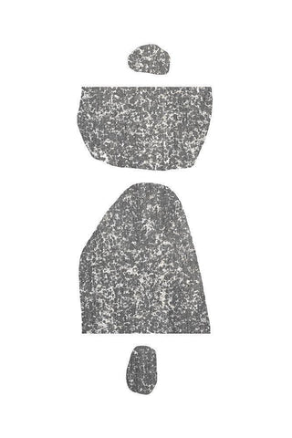 Textured Shapes White Modern Wood Framed Art Print with Double Matting by Sawall, Anastasia