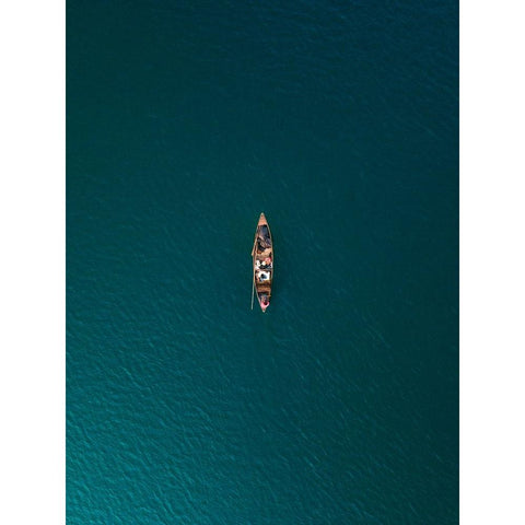 The boat ride White Modern Wood Framed Art Print by Pritam Mahanta, Partha