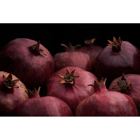 The Power Of The Pomegranates Black Modern Wood Framed Art Print with Double Matting by Swid, Saleh