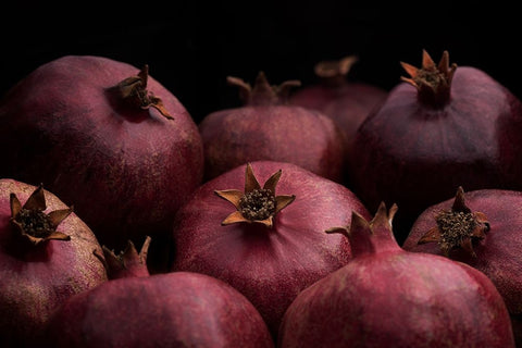 The Power Of The Pomegranates White Modern Wood Framed Art Print with Double Matting by Swid, Saleh