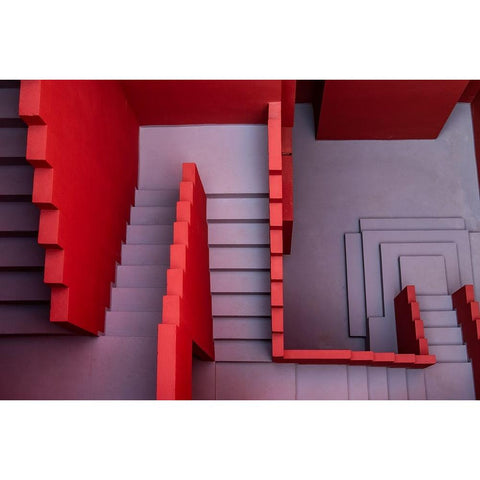 Muralla Roja #16 Black Modern Wood Framed Art Print by Wride, Linda