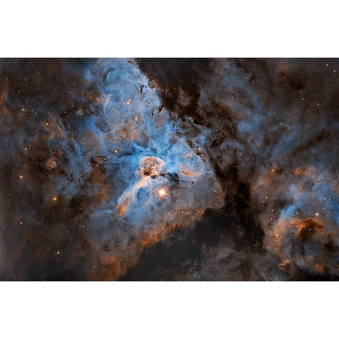 Eta Carina White Modern Wood Framed Art Print by Chander, Vikas