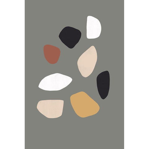 Stones in Harmony Black Modern Wood Framed Art Print by Sawall, Anastasia