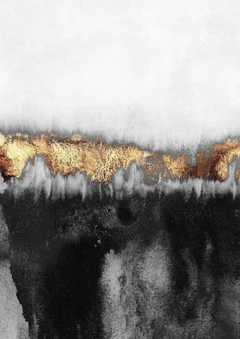 Gloomy White Modern Wood Framed Art Print with Double Matting by Fredriksson, Elisabeth