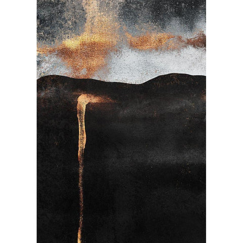 Ember Black Modern Wood Framed Art Print with Double Matting by Fredriksson, Elisabeth