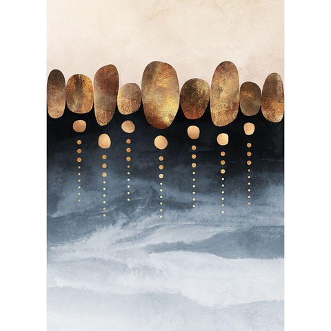 Natural Abstraction Black Modern Wood Framed Art Print with Double Matting by Fredriksson, Elisabeth