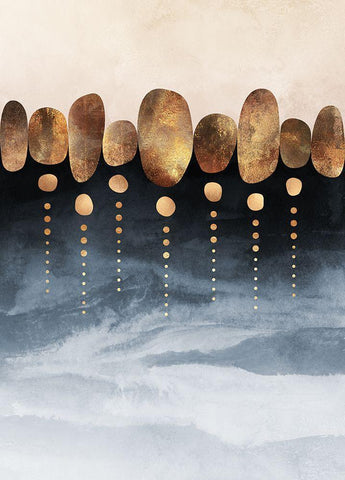 Natural Abstraction White Modern Wood Framed Art Print with Double Matting by Fredriksson, Elisabeth