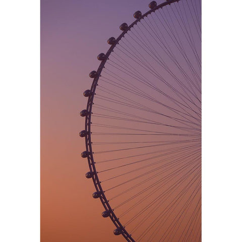 Ferris wheel White Modern Wood Framed Art Print by Cederberg, Marcus